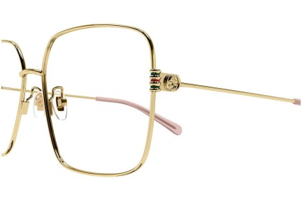 Glasses Gucci GG1284OA 001 Quadratisch Gold