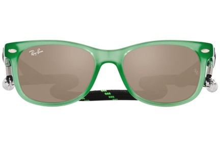 Sunglasses Ray-Ban Junior New Wayfarer Junior RJ9052S 71465A Quadratisch Grün