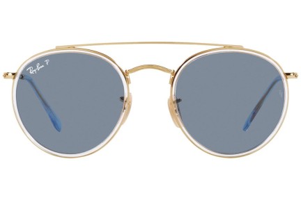 Sonnenbrille Ray-Ban Round Double Bridge RB3647N 001/02 Rund Gold