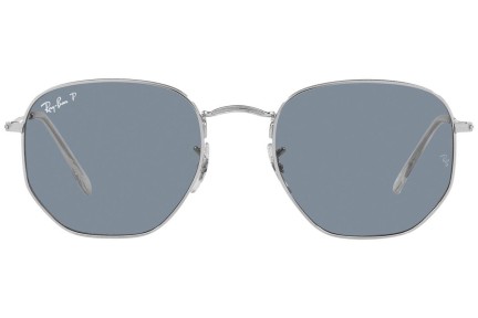 Sonnenbrille Ray-Ban Hexagonal RB3548N 003/02 Polarized Rund Silber