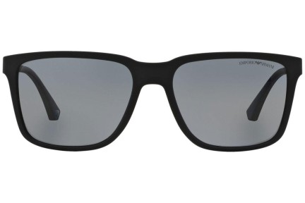 Sonnenbrille Emporio Armani EA4047 506381 Polarized Quadratisch Schwarz