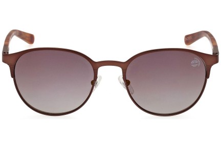 Sunglasses Timberland TB9313 49D Polarized Rund Braun