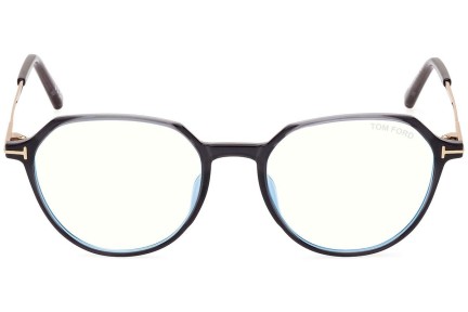 Glasses Tom Ford FT5875-B 020 Rund Schwarz