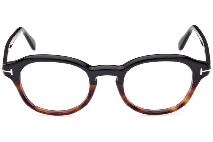 Glasses Tom Ford FT5871-B 005 Rund Havanna