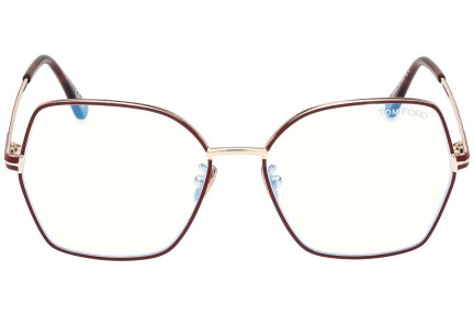 Glasses Tom Ford FT5876-B 028 Cat Eye Gold