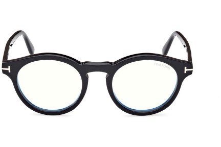 Glasses Tom Ford FT5887-B 001 Rund Schwarz