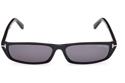 Sonnenbrille Tom Ford Alejndro FT1058 01A Rechteck Schwarz