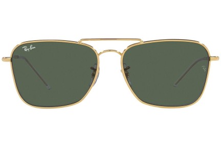 Sonnenbrille Ray-Ban Caravan Reverse RBR0102S 001/VR Rechteck Gold