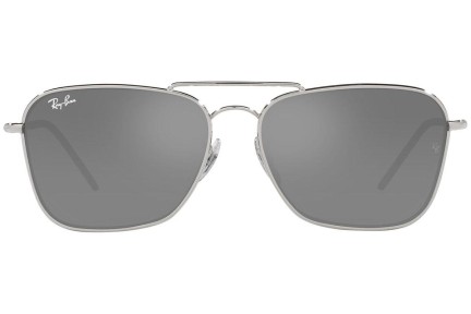 Sonnenbrille Ray-Ban Caravan Reverse RBR0102S 003/GS Rechteck Silber