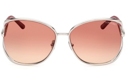 Sonnenbrille Tom Ford Marta FT1091 16T Rund Silber