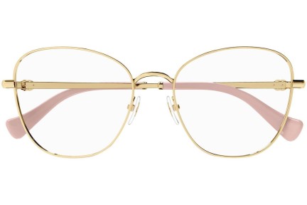 Brillen Gucci GG1418O 003 Cat Eye Gold