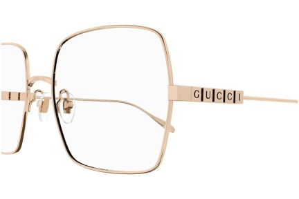 Glasses Gucci GG1434O 002 Quadratisch Gold