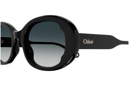 Sunglasses Chloe CH0197S 001 Oval Schwarz