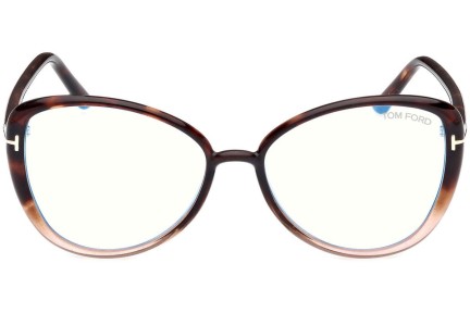 Glasses Tom Ford FT5907-B 056 Cat Eye Havanna