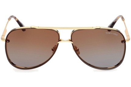 Sonnenbrille Tom Ford Leon FT1071 30F Pilot Gold