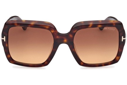 Sonnenbrille Tom Ford Kaya FT1082 52F Quadratisch Havanna