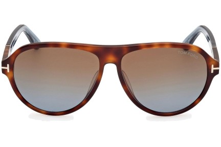 Sonnenbrille Tom Ford Quincy FT1080 53F Pilot Havanna