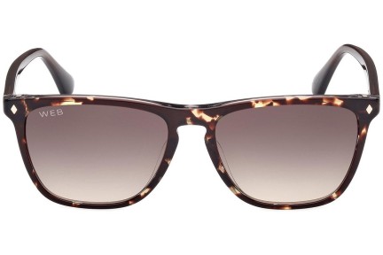 Sunglasses Web WE0363 56B Quadratisch Havanna