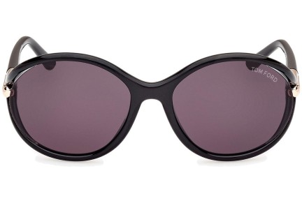 Sonnenbrille Tom Ford Melody FT1090 01A Rund Schwarz