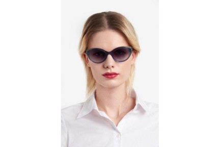 Sunglasses Carolina Herrera HER0250/S XW0/GB Cat Eye Blau