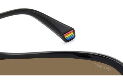 Sonnenbrille Polaroid PLD6216/S 807/SP Polarized Monoscheibe | Shield Schwarz