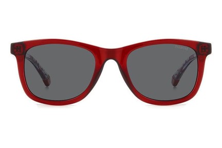 Sonnenbrille Polaroid Junior PLD8060/S C9A/M9 Polarized Rechteck Rot