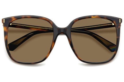 Sonnenbrille Polaroid PLD6218/S 086/SP Polarized Quadratisch Havanna