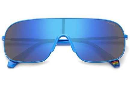 Sonnenbrille Polaroid PLD6222/S MVU/5X Polarized Monoscheibe | Shield Blau