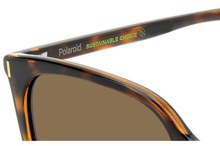 Sonnenbrille Polaroid PLD6218/S 086/SP Polarized Quadratisch Havanna