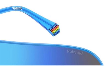 Sonnenbrille Polaroid PLD6222/S MVU/5X Polarized Monoscheibe | Shield Blau