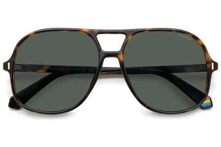 Sonnenbrille Polaroid PLD6217/S 086/UC Polarized Quadratisch Havanna