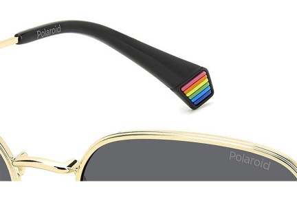 Sonnenbrille Polaroid PLD6214/S/X 2F7/M9 Polarized Rechteck Gold