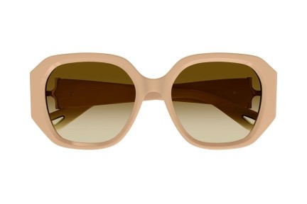 Sonnenbrille Chloe CH0236S 004 Quadratisch Beige