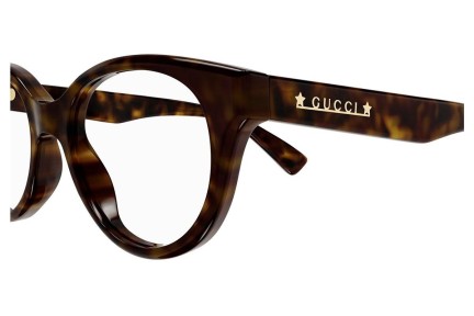 Glasses Gucci GG1590O 005 Rund Havanna