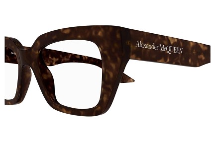 Brillen Alexander McQueen AM0453O 002 Cat Eye Havanna