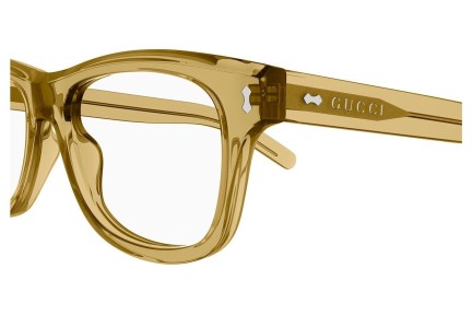 Glasses Gucci GG1526O 008 Quadratisch Gelb