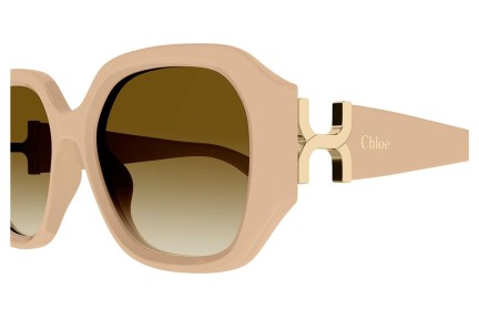 Sunglasses Chloe CH0236S 004 Quadratisch Beige