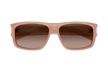 Sonnenbrille Saint Laurent SL689 006 Quadratisch Orange