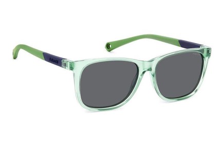 Sonnenbrille Polaroid Junior PLD8058/S 1ED/M9 Polarized Rechteck Grün