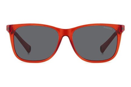 Sonnenbrille Polaroid Junior PLD8058/S C9A/M9 Polarized Rechteck Rot