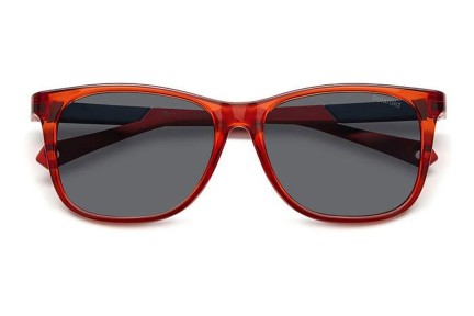 Sonnenbrille Polaroid Junior PLD8058/S C9A/M9 Polarized Rechteck Rot