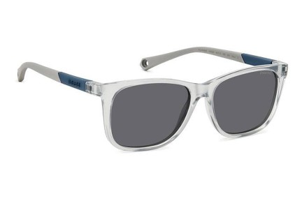 Sonnenbrille Polaroid Junior PLD8058/S KB7/M9 Polarized Rechteck Grau