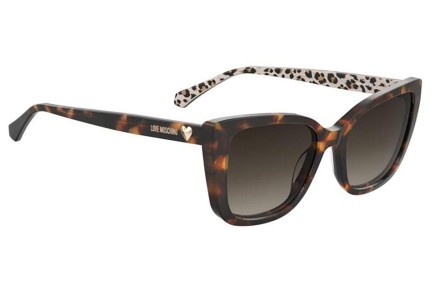 Sonnenbrille Love Moschino MOL073/S H7P/HA Rechteck Havanna