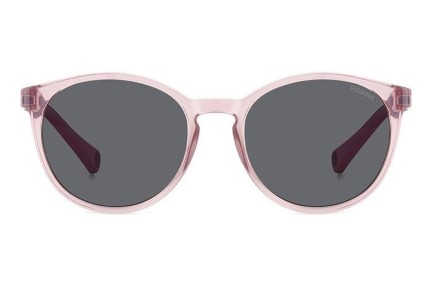 Sunglasses Polaroid Junior PLD8059/S 35J/M9 Polarized Rund Rosa