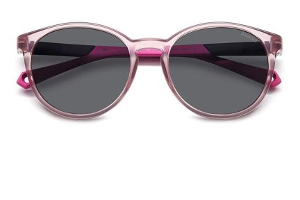 Sunglasses Polaroid Junior PLD8059/S 35J/M9 Polarized Rund Rosa