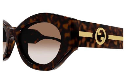 Sonnenbrille Gucci GG1553S 002 Oval Havanna