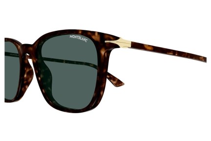 Sonnenbrille Mont Blanc MB0338S 002 Rechteck Havanna