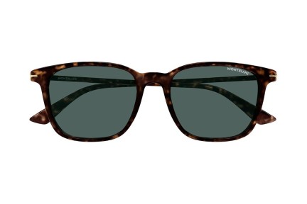 Sonnenbrille Mont Blanc MB0338S 002 Rechteck Havanna