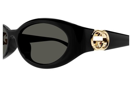 Sonnenbrille Gucci GG1662SA 001 Oval Schwarz