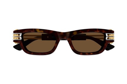 Sonnenbrille Bottega Veneta BV1308S 002 Rechteck Braun